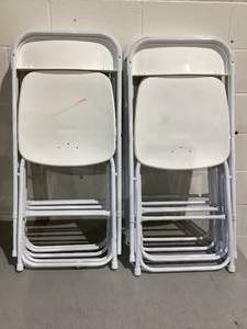 lot 404 image: Emma and Oliver Lot of 10 Stackable Folding Plastic Chairs