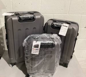 lot 446 image: 3PCS Zimtown Luggage Set Grey