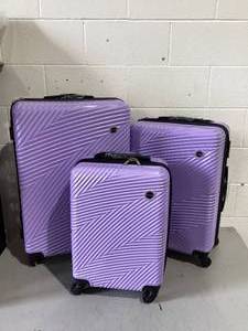 lot 448 image: 3PCS Tripcomp Luggage Set,Suitcase Set with Spinner Wheels Hardside Lightweight Luggage Set