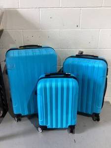 lot 449 image: 3PCS Zimtown Nested Spinner Suitcase Luggage Set With TSA Lock