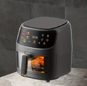 lot 77 image: Large Colorful Touch Screen Air Fryer - 6L Capacity, Adjustable Time And Temperature
