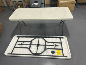 lot 56 image: Lot of 2- 6 Foot Folding Tables