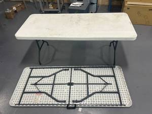 lot 58 image: Lot of 2- 6 Foot Folding Tables