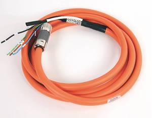 lot 80 image: ALLEN-BRADLEY 2090-CSBM1DF-18AA30 2090 Series,Single DSL,Power, Feedback, Brake,Single SpeedTec DIN Connector,Flying Lead at 5500 Drive End,18 AWG wire,Standard, Non flex,30 Meter Cable