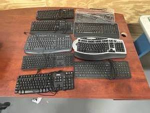 lot 95 image: Lot of 9- Computer Keyboards