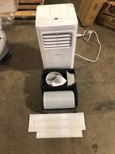 Vissani 5,000 BTU 115-Volt Portable Air Conditioner for 150 sq. ft. Rooms with Dehumidifier and Remote in White Customer Returns See Pictures