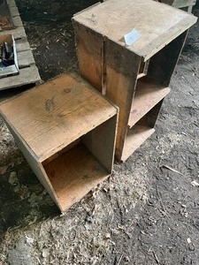 2 wood boxes
