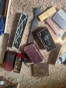 Vintage razors and sharpening stones