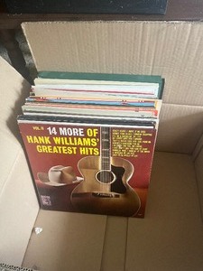 Record player, stand and records