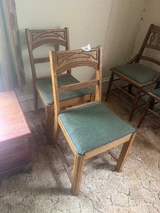 4 wood chairs