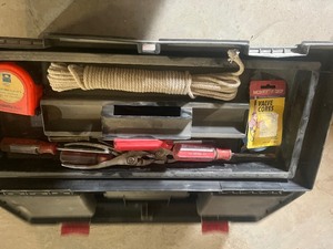 Tool box with tools