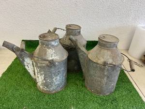 3 Vintage Railroad Tipping Cans NPR