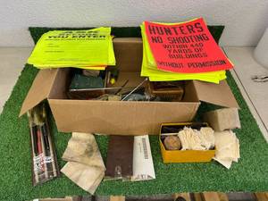 Gun Cleaning Supplies & Hunting Signs
