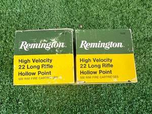 2 500 Count Boxes Remington High Velocity 22 Long Rifle Hollow Point Cartridges