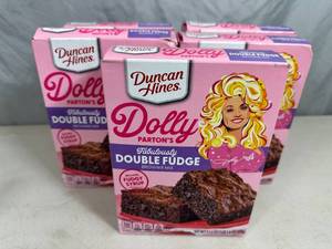 5 New Boxes of Duncan Hines Dolly Parton Double Fudge Brownie Mixes