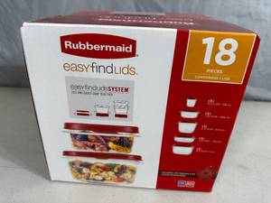 New Rubbermaid Easy Find Lids 18 Piece Set