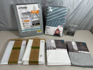 New Shower Curtains, New Liners, New Ironing Board Covers