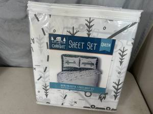 New Camping Themed 4 pc Sheet Set - Queen