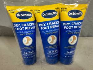 3 New Tubes of Dr. Scholls Hydrating Foot Cream