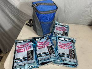 New Backpack Cooler and 4 Large Freez Packs