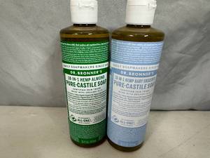 2 New Bottles of Dr. Bronners Liquid Soap