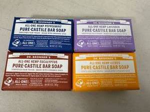 4 New Bars of Dr. Bronners Bar Soap