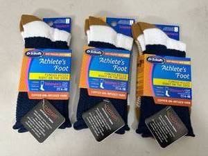 3 New Pair Dr Scholls Athletes Foot Socks