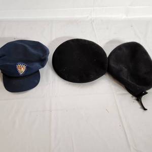 lot 612 image: Sons of Norway Captains Hat and 2 Berets