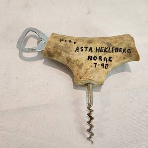 lot 639 image: Vintage Bone Norwegian Bottle Opener