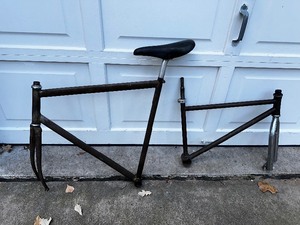 lot 948 image: Antique Swedish Racing Bike Frame Zeus - 2000 And Bike Frame