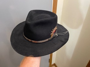 lot 881 image: Two Vintage Felt Wool Cowboy Hat
