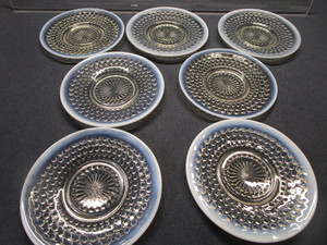 Seven Sherbets Plates, AH Moonstone