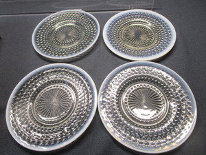 Four Luncheon Plates, AH Moonstone