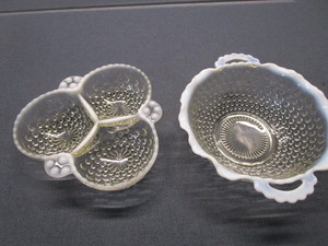 Cloverleaf & Handled Bowl, AH Moonstone