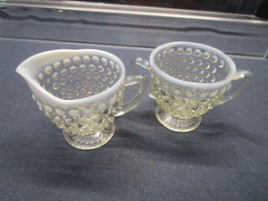 Footed Cream & Sugar, AH Moonstone