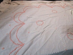 Chenille Bedspread, Baby Blanket, Vintage
