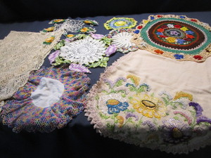Crocheted Doilies, Two Runners