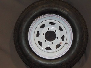 ST22575D-15 LRD Trailer Tire and 6-Hole Custom Spoke Wheel