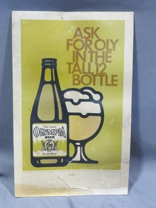 Olympia Beer Easel Card