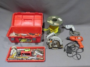 Mixed Lot of PowerHand Tools and 100 Feet of 38 Poly Braid