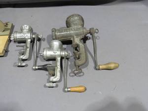 Mixed Lot of Meat Grinders and Meat Slicers