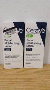 lot 14 image: Set of 2 CeraVe PM Facial Moisturizing Lotion, Night Cream for All Skin Types-2 fl oz