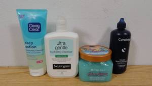 lot 32 image: Mixed Lot of Skin Care Products-Scrubbers-Removers-Cleansers-Moisturizers