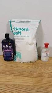 lot 61 image: Bathing Salts, Bubble Bath, and Facial Cleanser