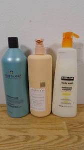 lot 62 image: 2 Bottles of Conditioners & 1 Body Wash-Pureology-Kristin Ess-Kirkland Body Wash