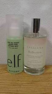 lot 63 image: Set of 2 Sprays-e.l.f. Make-up Spray & CASALUNA Reflections Linen Spray