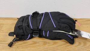 lot 95 image: Head Girls Junior Jr Black Insulated Ski Snowboard Winter Gloves M 6-10