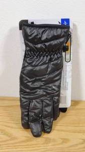 lot 99 image: Head Womens Hybrid Gloves Large Waterproof Windproof BLACK Fauxfur Plush Lining