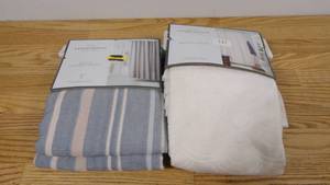 lot 105 image: Set of 2 Threshold Shower Curtains