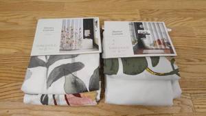 lot 106 image: Lot of 2 Harvest Floral Print Shower Curtains-Threshold